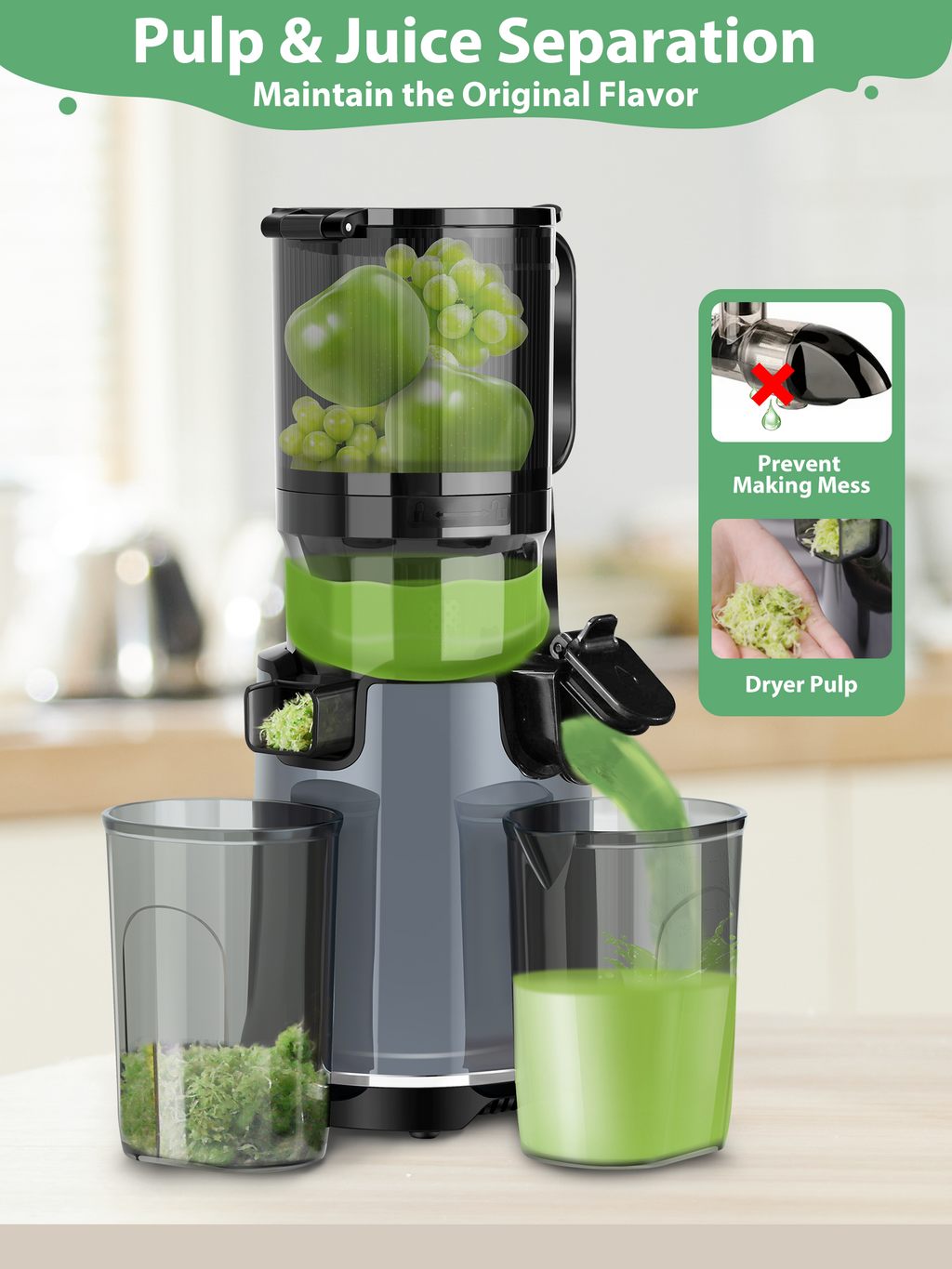 Aeitto Masticating Juicer with 5.1