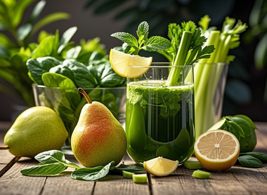 Pear Spinach Clean Green Juice