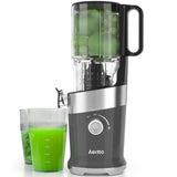 Aeitto Juicer machines, Cold Press Juicer with 4.9" Wide Feed Chute Fit Whole Fruits & Vegetables, High Juice Yield, Masticating Juicer Self Feeding, Easy to Clean