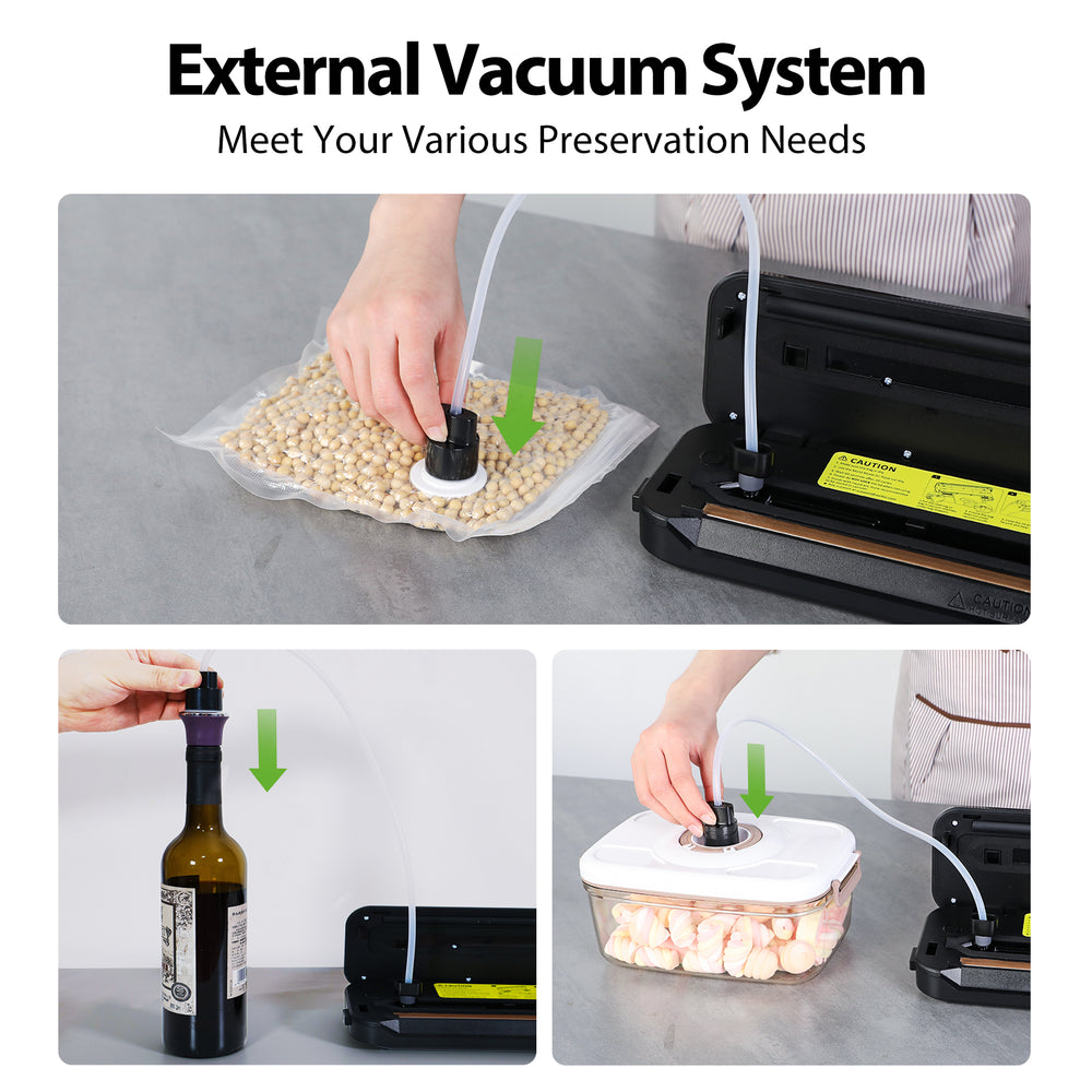 80kPa Vacuum-Sealer-Machine with Starter Kits, Aeitto 8-In-1 Food Vacu