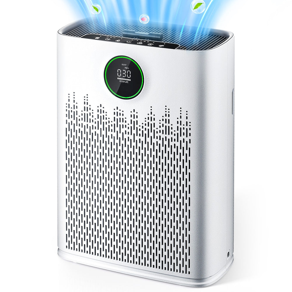 Air Purifiers for Home Large Room, with Smart Mode, Cover Up to 2200 Ft², PM2.5 Air Quality Display, 22dB Sleep Mode, Aromatherapy with 2X-Purification & 360°Air Outlet, HAP603, Bright White
