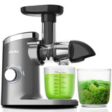 Juicer Machines, Aeitto Cold Press Juicer with Soft & Hard Modes, Quiet Motor, Reverse Function, Juice Extractor Vegetable and Fruit, Masticating Juicer, Easy to Clean with Brush