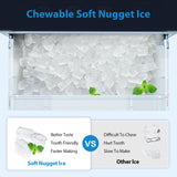 Aeitto Nugget Ice Maker Countertop, 55 lbs/Day