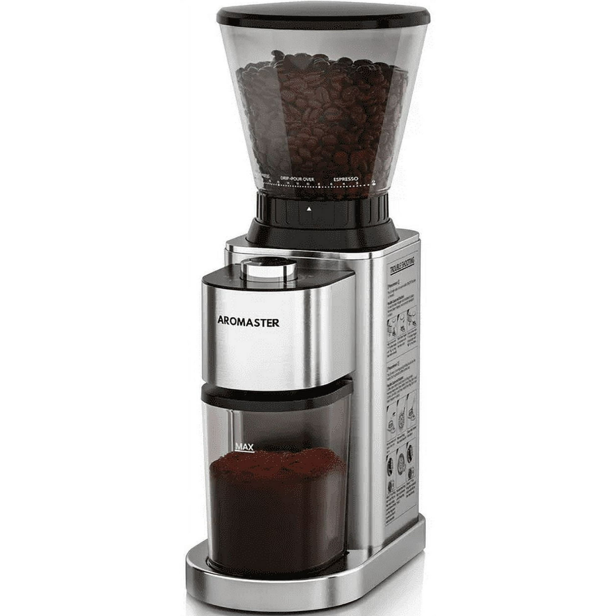 Coffee Grinder Electric, Aeitto® Burr Coffee Grinder, Conical Stainless Steel Coffee Bean Grinder with 24 Grind Settings, Grind Timer, Espresso/Drip/Pour Over/Cold Brew/French Press Coffee Maker