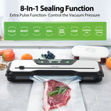 80kPa Vacuum-Sealer-Machine with Starter Kits, Aeitto 8-In-1 Food Vacuum Sealer