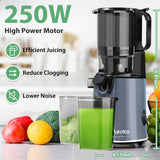 Aeitto Juicer Machines, Cold Press Juicer, 5.3“ Extra Large Feed Chute for Whole Fruits & Vegetables, Juice Maker Easy to Clean, High Juice Yield, Self Feeding