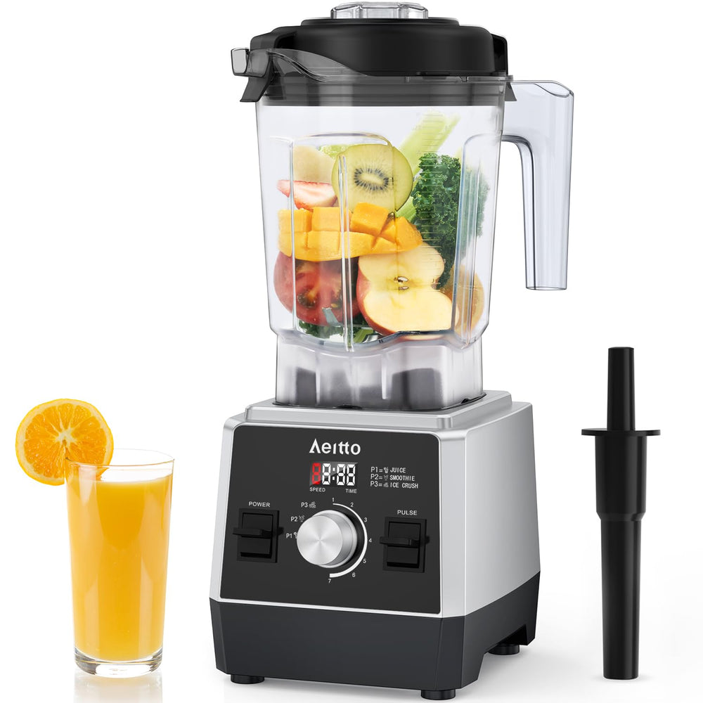 Aeitto Blenders for Kitchen with 68Oz. Large Capacity, 1800W Max Power Smoothie blender, 3 Preset Programs & 7 Speeds, Professional Countertop Blender for Smoothies, Ice Crush, Frozen Drinks