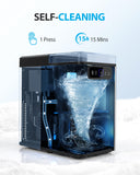 Aeitto Nugget Ice Maker Countertop, Pellet Ice Machine Soft Chewable Ice 40lbs/Day, One-Click Operation, Auto Self-Cleaning Crushed Ice Makers Stainless with Scoop for Home/Kitchen/Office