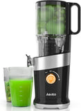 Aeitto Juicer machines, Cold Press Juicer with 4.9" Wide Feed Chute Fit Whole Fruits & Vegetables, High Juice Yield, Masticating Juicer Self Feeding, Easy to Clean