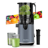 Aeitto Masticating Juicer  with 5.1" Large Feed Chute-Grey
