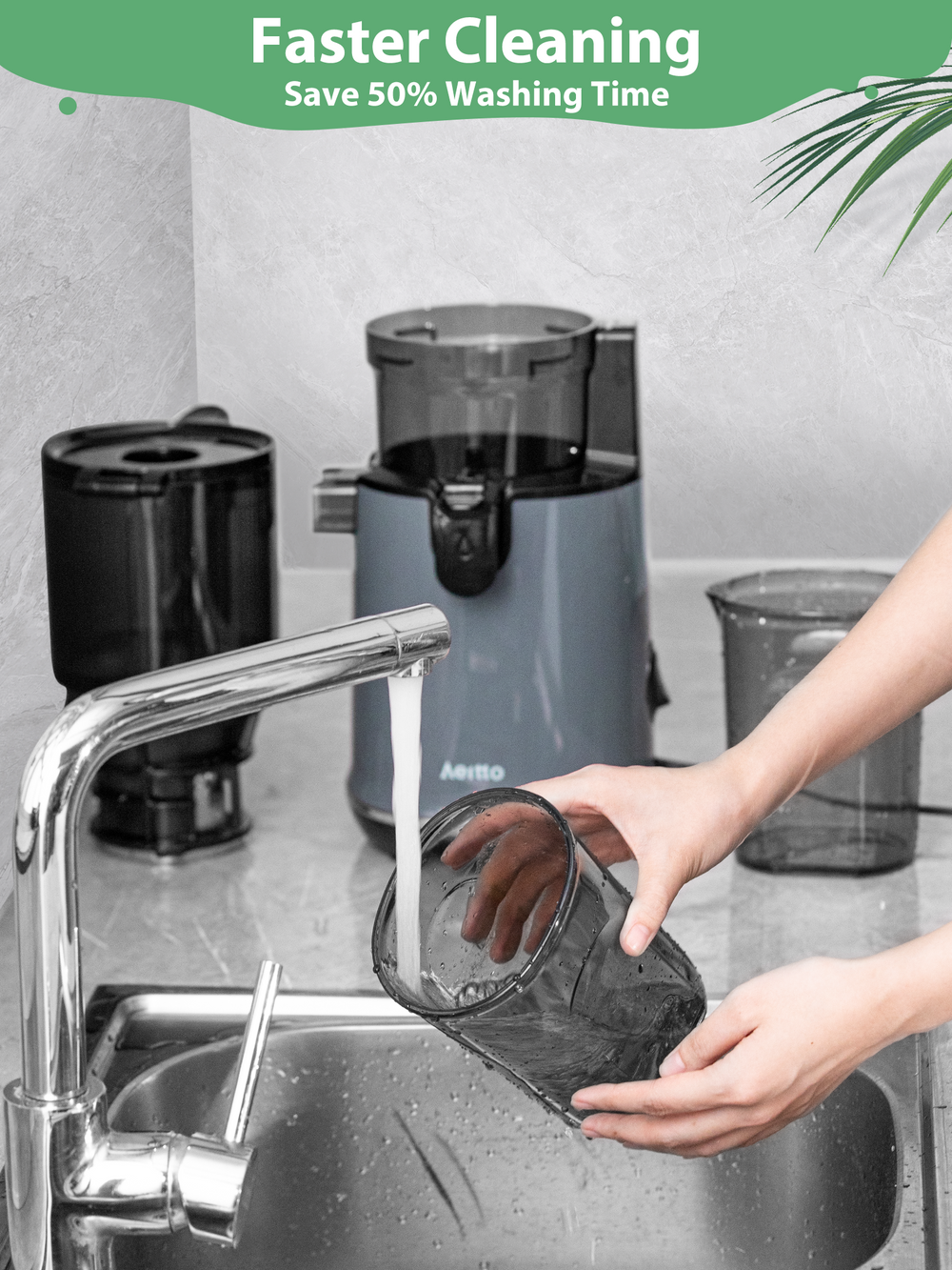 Aeitto Masticating Juicer  with 5.3" Large Feed Chute